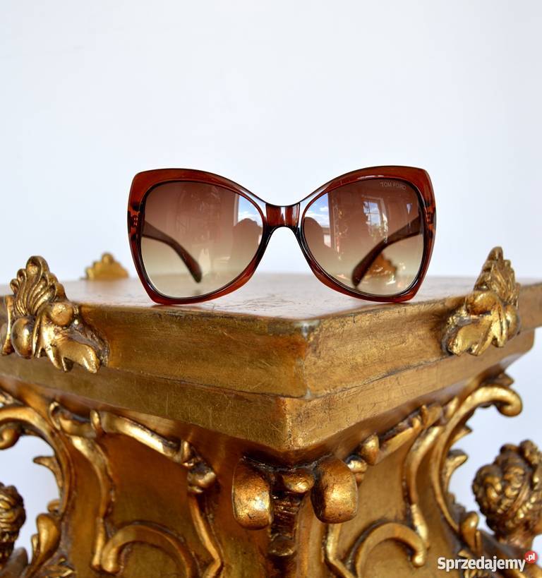 TOM FORD OKULARY PRZECIWSŁONECZNE BRĄZ CZARNE Okulary Bydgoszcz