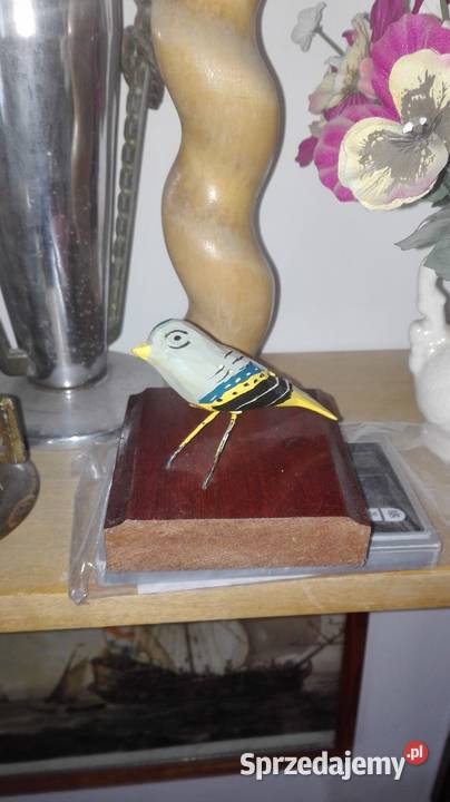 Mały ptaszek na podstawie drewna mazowieckie Warszawa