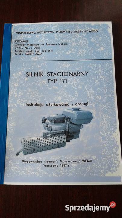 Dezamet silnik typ 171 instrukcja i katalog miękka podkarpackie Stalowa Wola