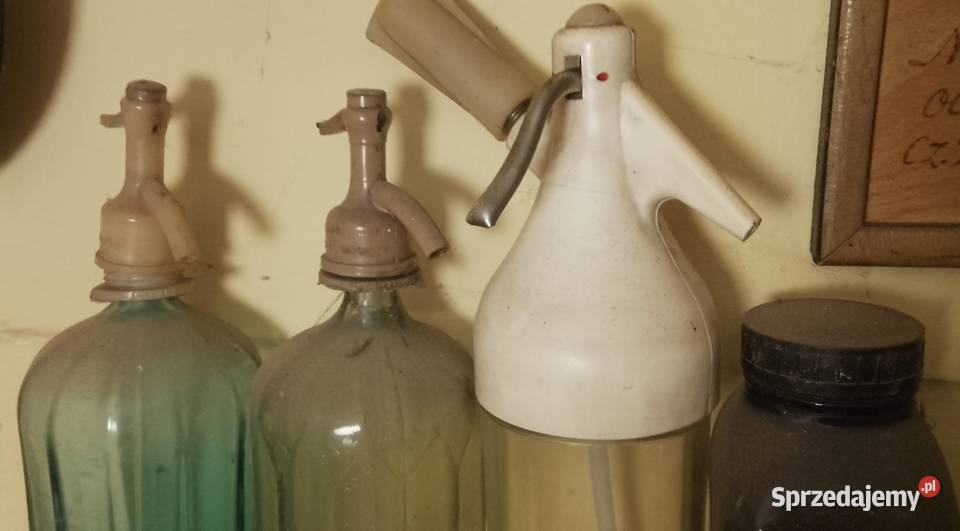 Stare syfony szklane butelka podlaskie Augustów