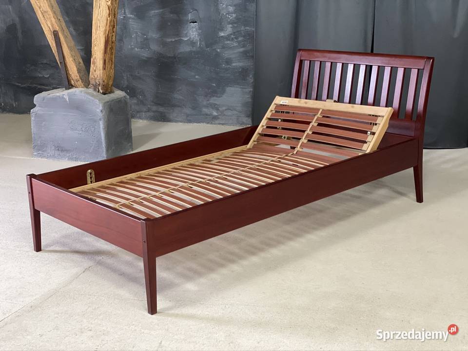 Łóżko drewniane 100x200 regulowany stelaż lite Budno