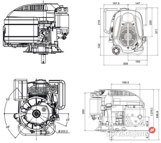 SILNIK LONCIN LC1P65FEB DO KOSIARKI SPALINOWY
