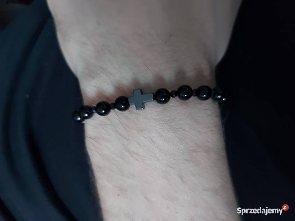 Bransoletka męska unisex kamienie różaniec Głogów