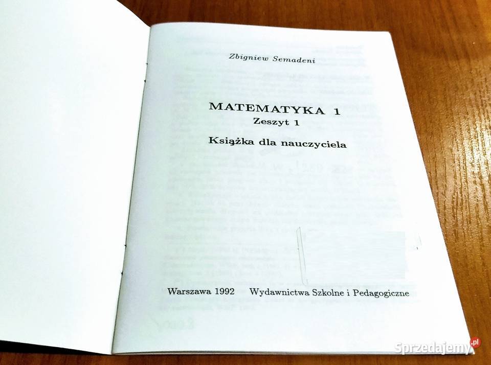Matematyka 1 książka nauczyciela Zbigniew matematyka Gdańsk