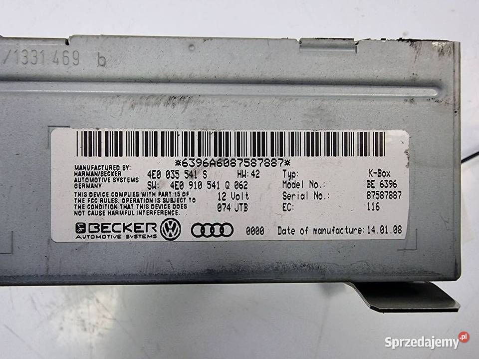 MODUŁ AUDI A8 D3 II LIFT 4E0035541S Lipno