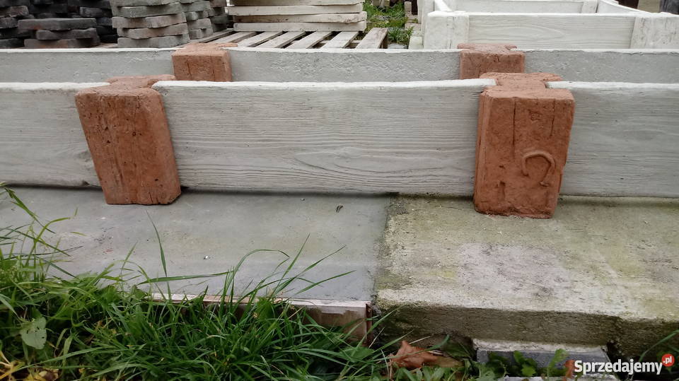 palisady betonowe drewnopodobne ogród WYPRZEDAŻ lubuskie Nietków