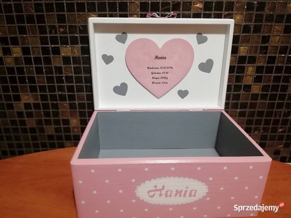 Kuferek dziewczynki z imieniem roczek chrzest Dla Dziecka Kędzierzyn-Koźle