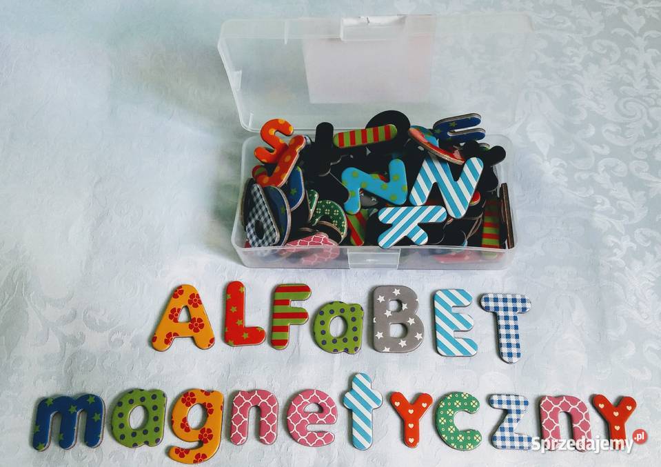 alfabet magnetyczny literki magnesy małe duże 3 lata+ Zabawki Giżycko