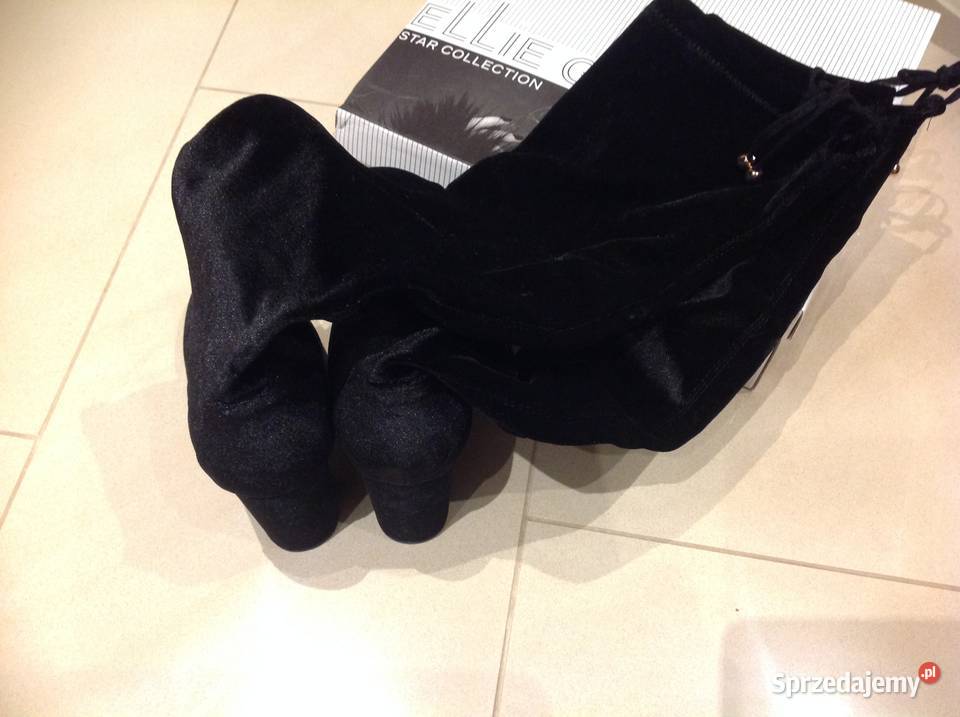Kozaki Kolano damskie 36 welurowe Nowe Nowa Sól sprzedam