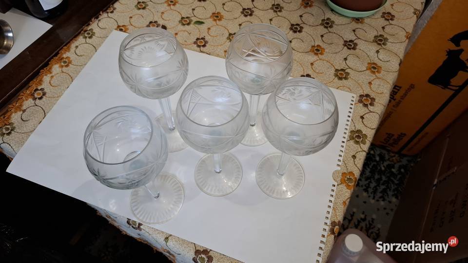 Piękne stare kryształowe kieliszki 5 Lublin