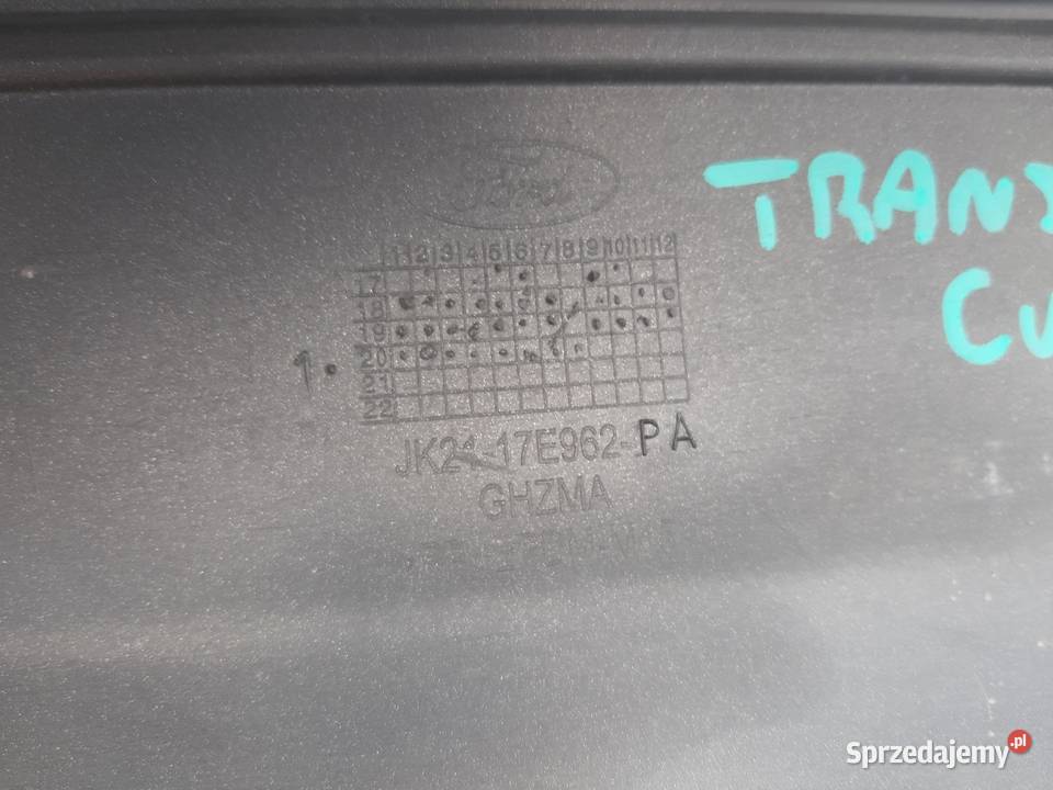 FORD TRANSIT CUSTOM LIFT ZDERZAK TYŁ TYLNY PDC Trzciel