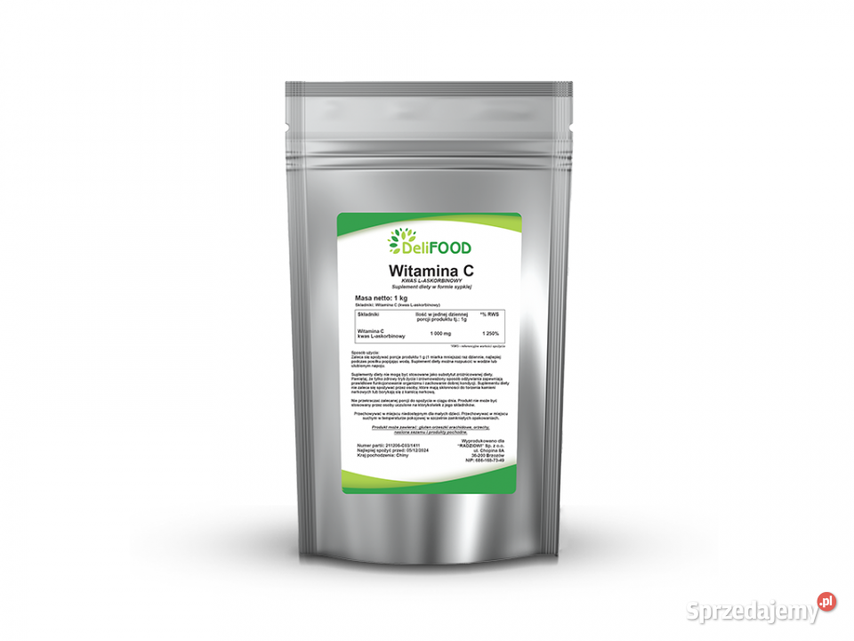 Witamina Ckwas Laskorbinowy1000gSUPLEMENT DIETY Brzozów