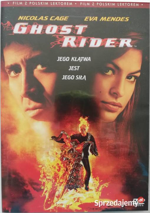 Ghost Rider DVD Nicolas Cage Eva Mendes Kultura i Rozrywka Łódź