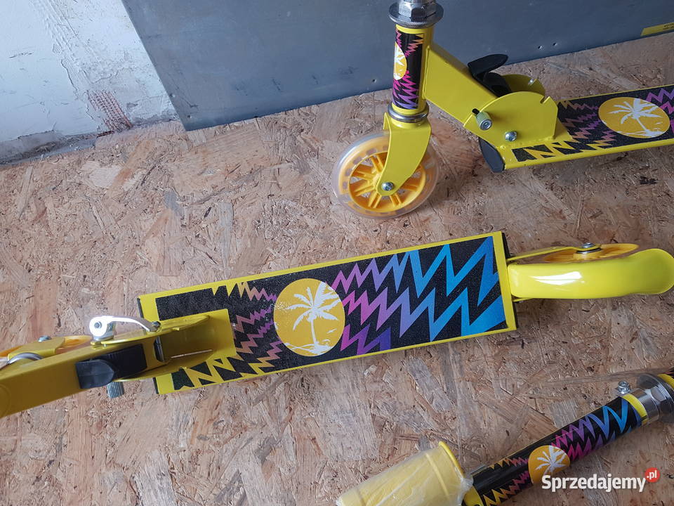 HULAJNOGA SKŁADANA DZIECI żółta palma Głogowa