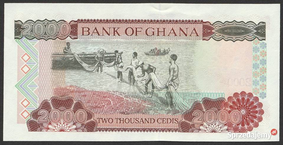 GHANA 2000 CEDIS 2003 STAN BANKOWY UNC Łódź