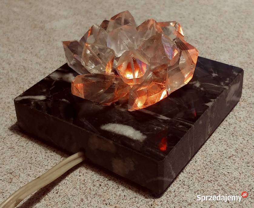 Lampka kryształ górski na marmurze Milanówek sprzedam