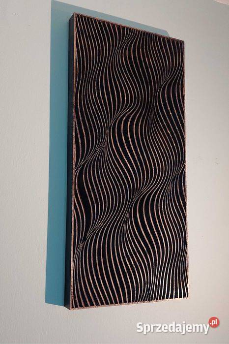 Panel ścienny 3D drewno dębowe heban nowoczesne Obrazki i obrazy zachodniopomorskie Malechowo