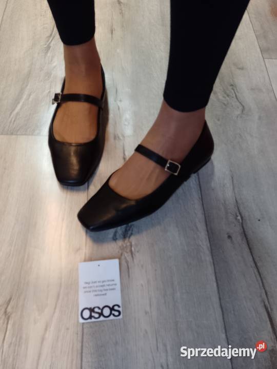 40 ASOS Design Czarne baleriny wieczorowe z małopolskie Kraków sprzedam