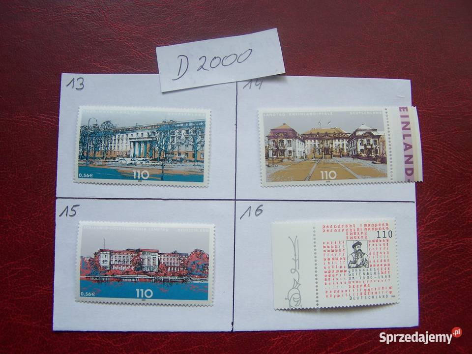Niemcy 2000 MNH Znaczki z roczników WYBIERAJ