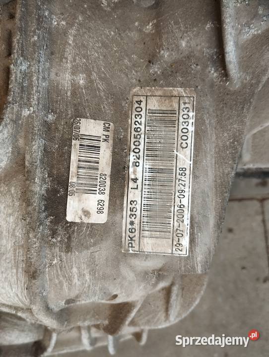 Skrzynia biegów manualna 20T PK6353 PK6 353 164000km Łask