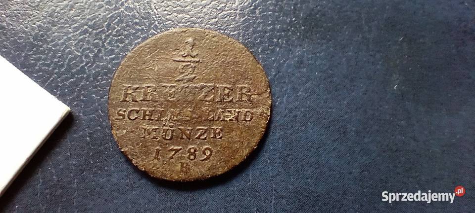 Stare monety 12 krajcara 1789 B Niemcy Lesko