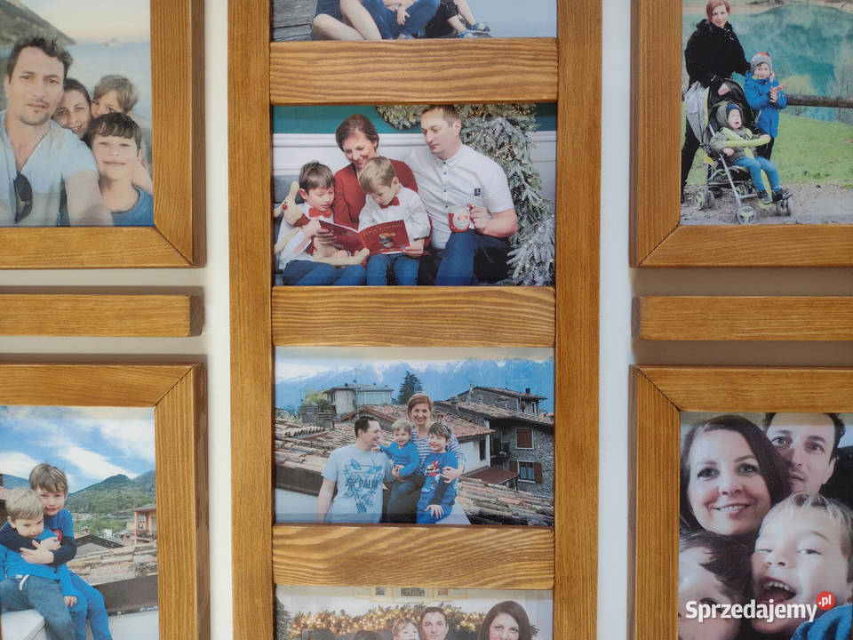 Drewniana Multirama Ramka na 10 zdjęć 10x15 Kraków