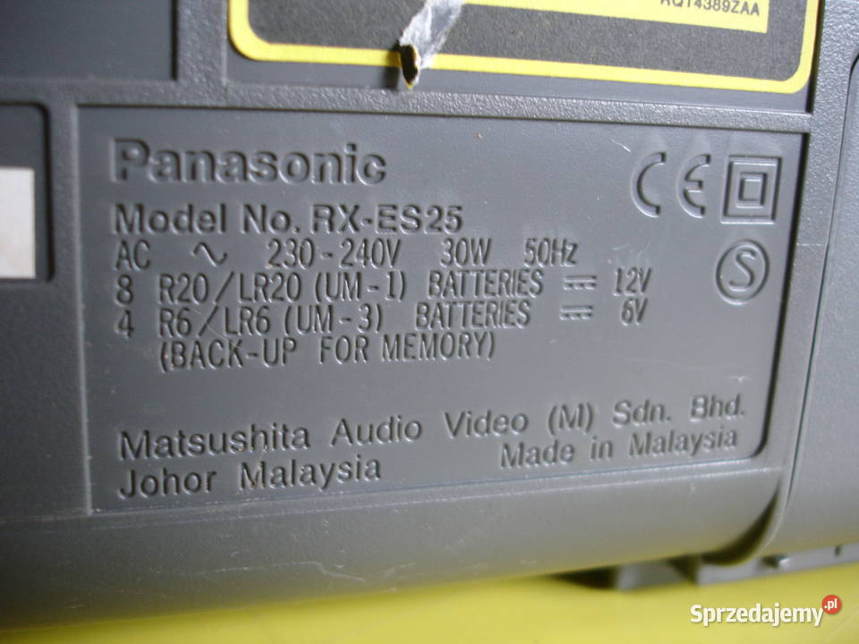 Radiomagnetofon z CD PANASONIC RXES25 lubuskie Zielona Góra