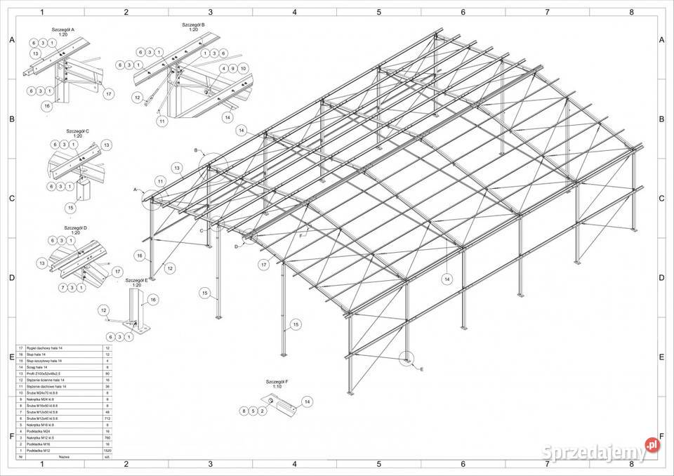 12x20 Konstrukcja stalowa hali nowa hala z Skulsk