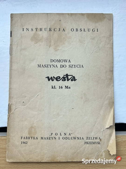 Maszyna do Szycia WESTA 62r śląskie Skoczów