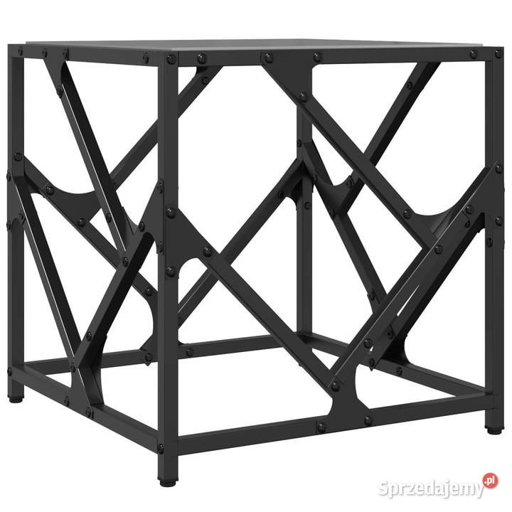 Stolik kawowy z czarnym szklanym blatem 40x40x41 mazowieckie Warszawa