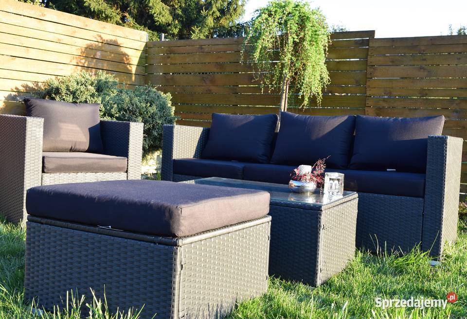 BORNEO popiel grafit technoratan sofa fotel pufa Bosutów