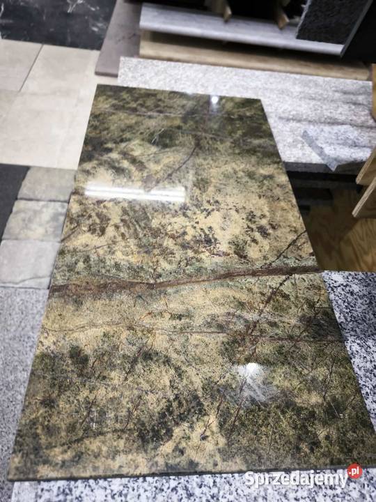 Płytki Marmur Rain Forest Green polerowany Rumia