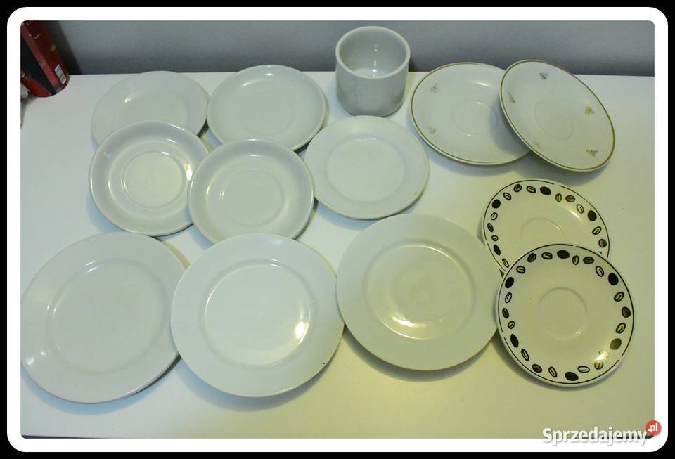 Zestaw naczyń talerzy 12 sztuk różne rodzaje Płock