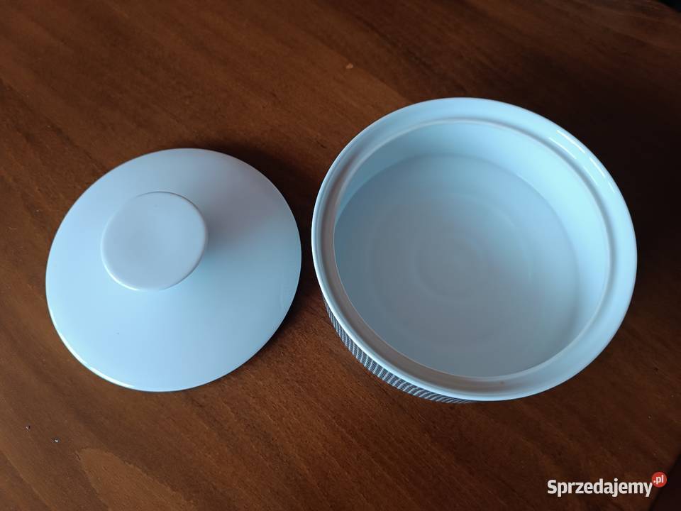 elegancki porcelanowy pojemnik z przykrywką Porcelana i szkło śląskie Szczyrk