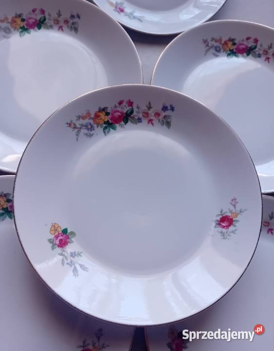 Komplet 6 talerzyków Chodzież z okresu PRL wielkopolskie Koźminek