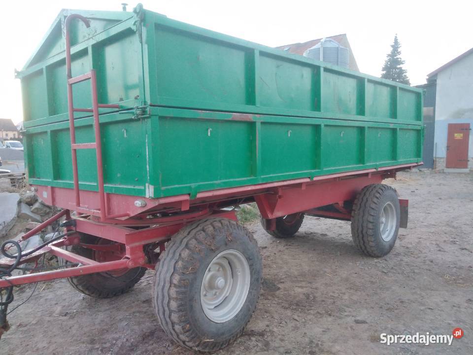 Przyczepa rolnicza niemiecka wywrót 3 strony Biała