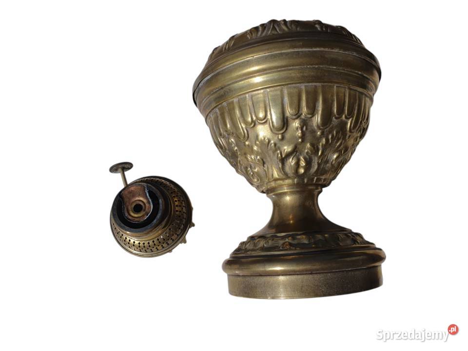 Stara mosiężna przedwojenna lampa naftowa Cieszyn