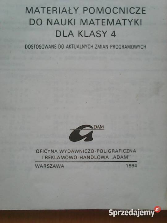 I ty zostaniesz Pitagorasem klasa 4 2 sprzedam