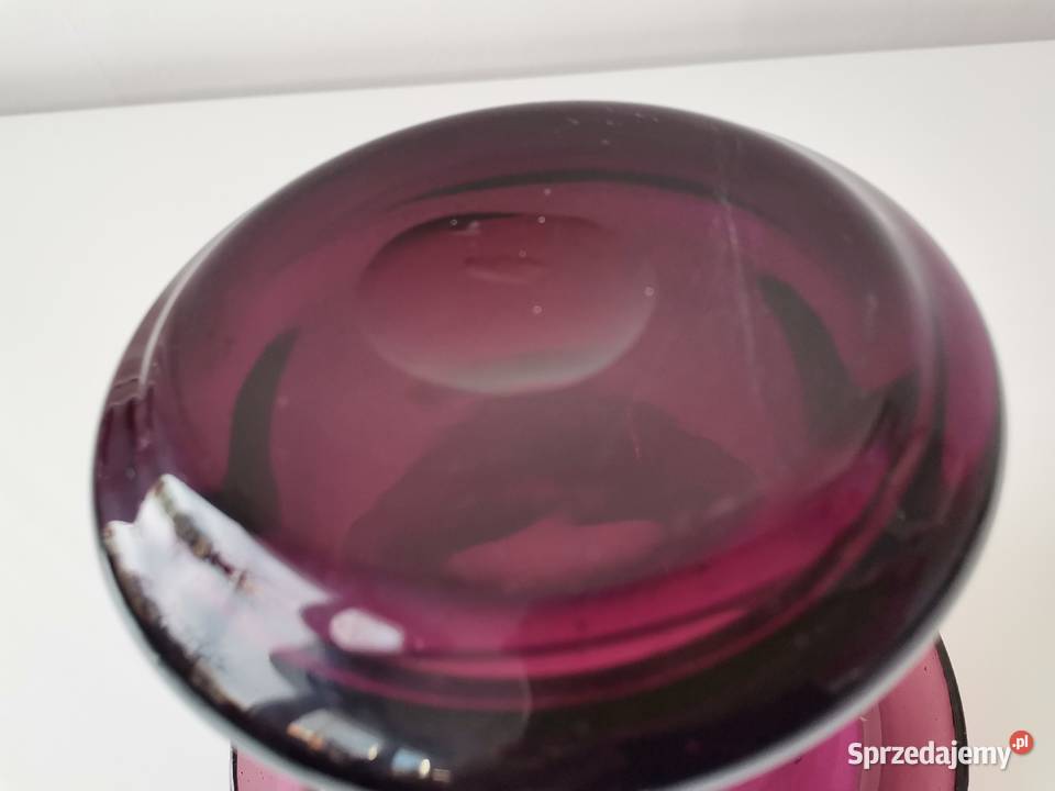 Stary fioletowy wazon forma szklana soczewka Katowice sprzedam