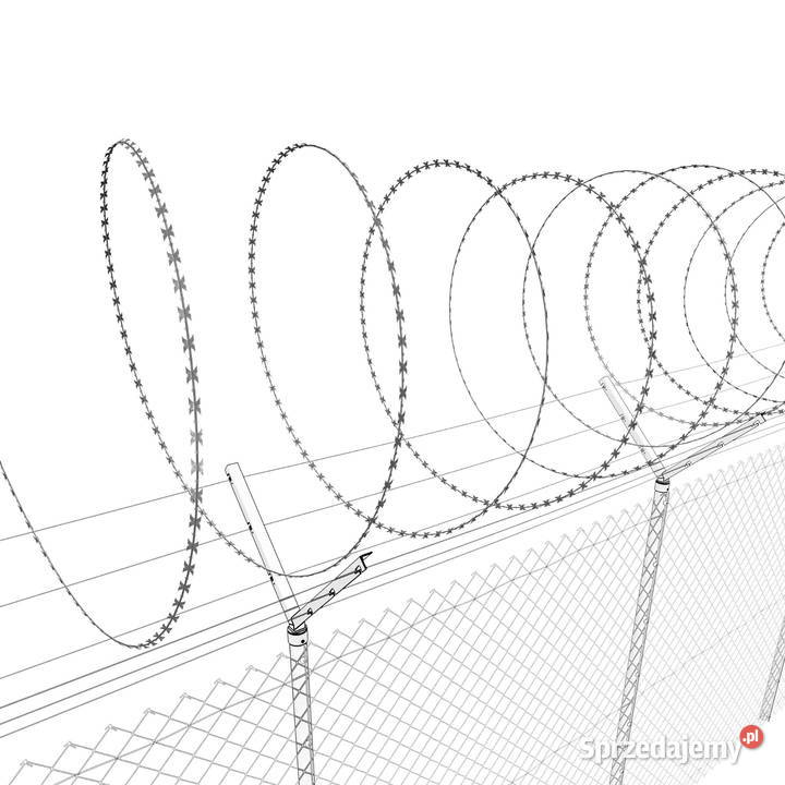 Zasieki concertina 980 mm 54 zwoje 5 złączek Szczecin