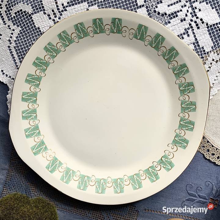 Okrągły duży półmisek Chodzież porcelana śląskie Myszków