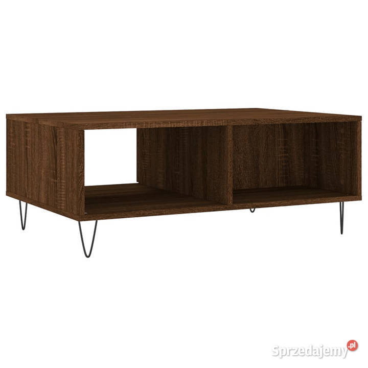 Stolik kawowy brązowy dąb 90x60x35 materiał Warszawa