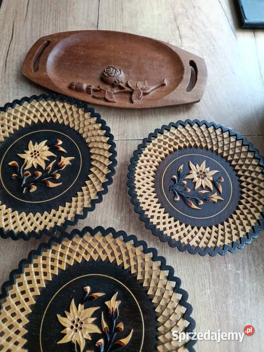 Sprzedam zestaw talerzy drewniane cepelia zachodniopomorskie Choszczno