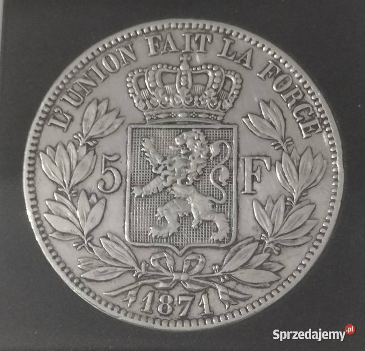 LEOPOLD II REY srebro r1871 Wrocław