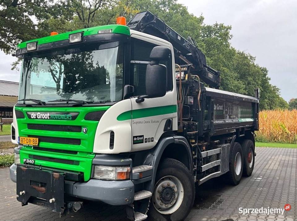 Uzywana wywrotka 6x6 bordmatic z dzwigiem Scania 12000kg sprzedam
