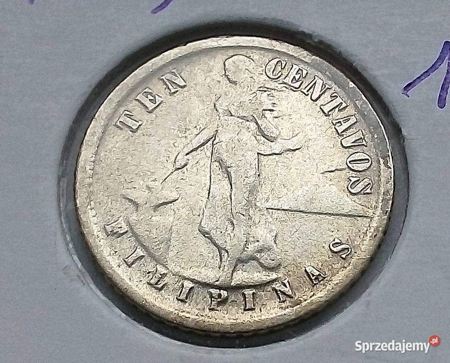 FILIPINY 10 CENTAVOS 1937 r SREBRO 0750