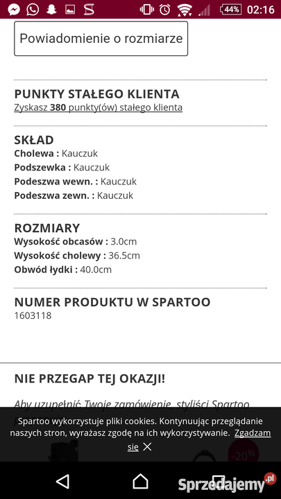 Kalosze Hunter mat 38 Damskie sprzedam