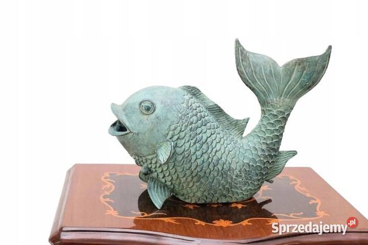 Ryba Rybka Fontanna z Brązu Patyna Dekoracja Kraków sprzedam