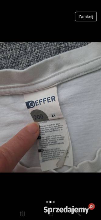 Geffer biały tshirt męski r XL Darłowo