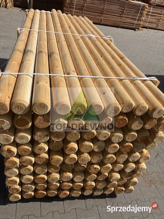 BALE toczone sosnowe palisada toczona fi 12 3m Poczesna